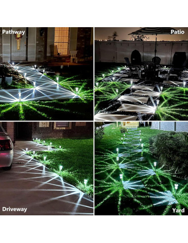 Luces de Camino Solares Gorrzai 10 Unidades LED IP65 Blanco Frío