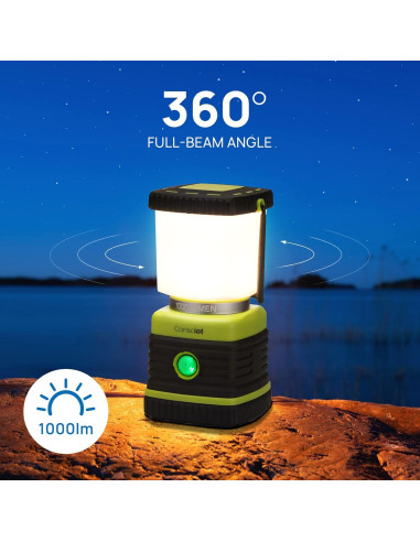 Linterna de Camping LED Linkind 1000LM 4 Modos IPX4 Paquete 2