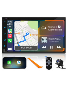 Estéreo Doble Din Stiflix 7" Bluetooth CarPlay Android Auto