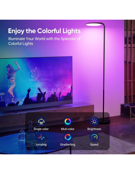 Lámpara de Pie RGB SIBRILLE MF30012R 36W Control Remoto Lámpara de Pie RGB SIBRILLE MF30012R 36W Control Remoto