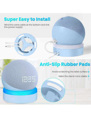 Soporte de Mesa ZUOLACO para Echo Dot 4ta/5ta Gen con Luz