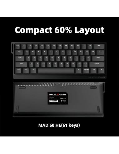 Teclado Gaming MadLions MAD 60 HE RGB Mecánico USB-C