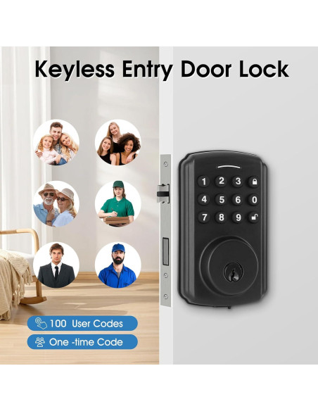 Cerradura Inteligente HISUEKIG con Teclado y Alarma Cerradura Inteligente HISUEKIG con Teclado y Alarma