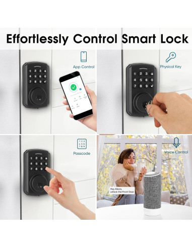 Cerradura Inteligente HISUEKIG con Teclado y Alarma
