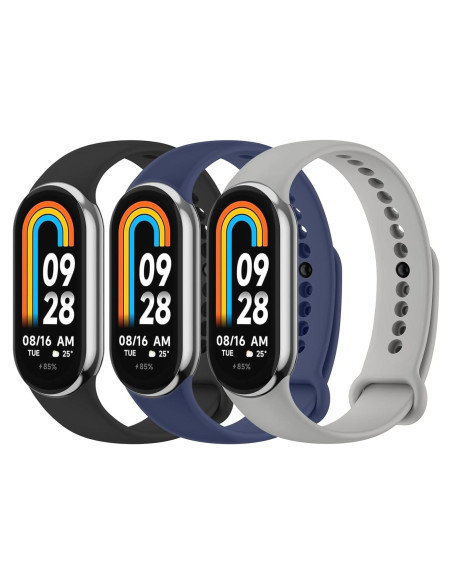 Correa Tobfit 3 Pzas para Xiaomi Mi Band 8 Silicona Ajustable Correa Tobfit 3 Pzas para Xiaomi Mi Band 8 Silicona Ajustable