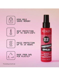 Redken Thermal Spray 22 - Spray Fijación y Protector Térmico 2