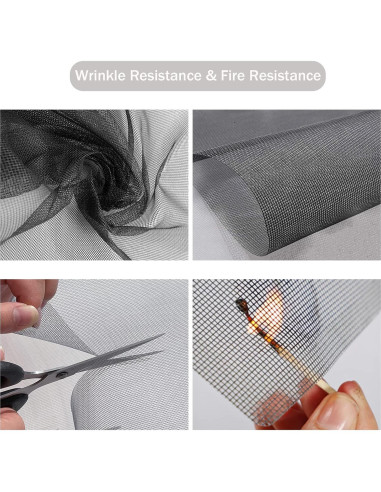 Kit Pantalla Ventana SAKURRY 121,9x251,5cm Fibra Vidrio Negro
