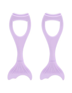 Tbestmax 2 en 1 Protector de Pestañas y Delineador Púrpura