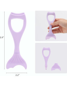 Tbestmax 2 en 1 Protector de Pestañas y Delineador Púrpura 2