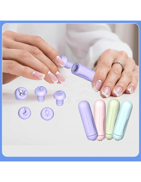 Set de bolígrafo de estampado de uñas MOLILO 5 en 1 Púrpura Set de bolígrafo de estampado de uñas MOLILO 5 en 1 Púrpura
