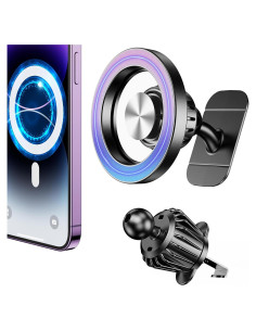 Soporte Magnético para Coche Coolpow MagSafe 360 Negro