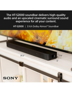 Barra de Sonido Sony HT-S2000 3.1 Ch Dolby Atmos Compacta 2