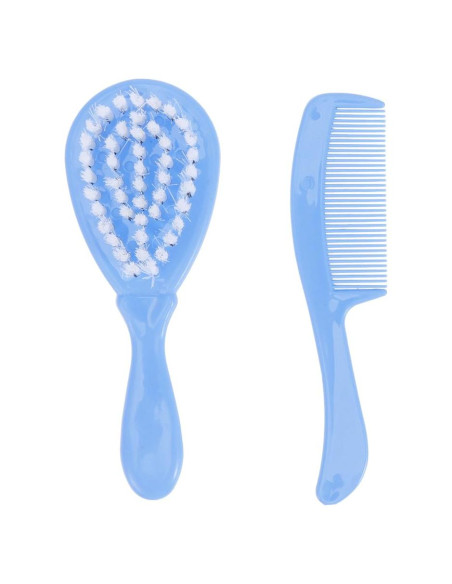 Juego de Cepillo y Peine para Bebés Azul - Suave y Seguro Juego de Cepillo y Peine para Bebés Azul - Suave y Seguro