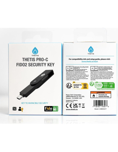 Dispositivo de seguridad FIDO2 Thetis Pro-C USB-C y NFC