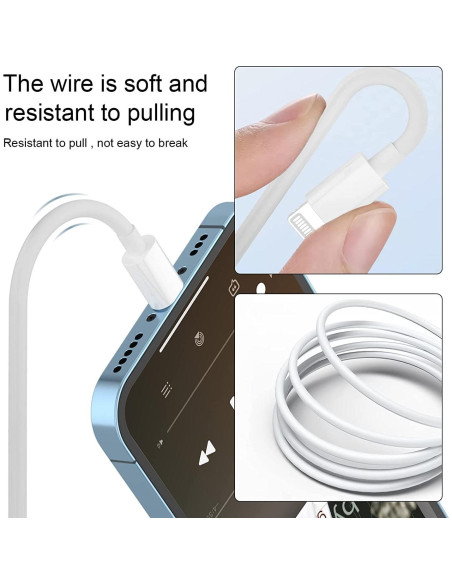 Cable Aux para iPhone Seulliya Lightning a 3.5mm Blanco Cable Aux para iPhone Seulliya Lightning a 3.5mm Blanco