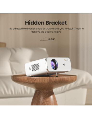 Mini Proyector HUNKSTAR 4K Wifi 6 Bluetooth 5.2 1000 ANSI