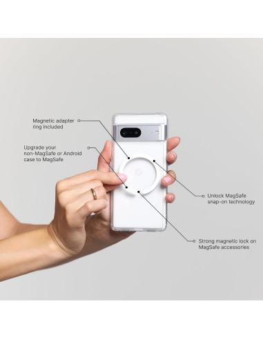 Anillo Adaptador MagSafe PopSockets para Android - Blanco