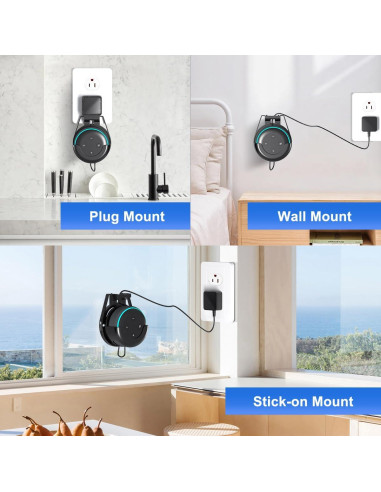 Soporte de Pared Suptek para Echo Dot 3ra Generación Negro