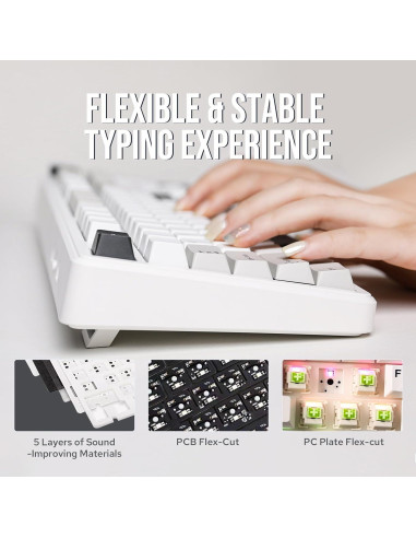 Teclado Mecánico EPOMAKER F99 Inalámbrico 96% Bluetooth USB-C