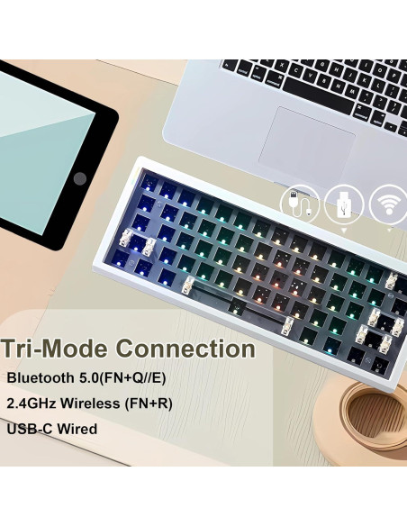 Teclado Mecánico ZUOYA GMK61 60% Inalámbrico RGB Hot Swap Teclado Mecánico ZUOYA GMK61 60% Inalámbrico RGB Hot Swap