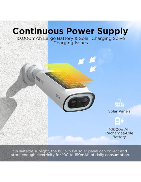 Cámara de Seguridad Solar 2K TCL Cam B1, Wi-Fi, IP65 Cámara de Seguridad Solar 2K TCL Cam B1, Wi-Fi, IP65