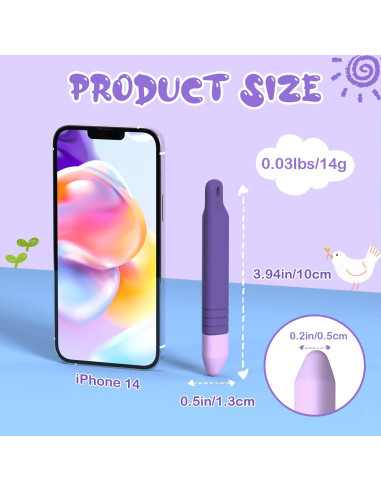 Lápices Stylus Niños Mixoo Antideslizantes 2 Pzs Azul+Morado