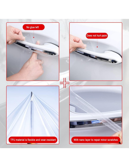 4 Piezas Protectores de Manijas de Puerta Blilo Transparente 4 Piezas Protectores de Manijas de Puerta Blilo Transparente