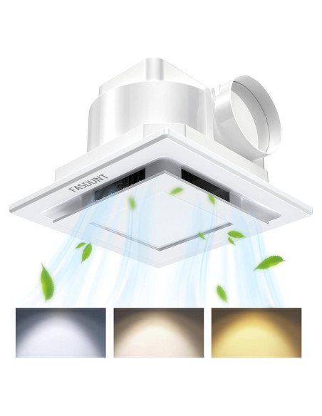 Ventilador Extractor de Baño FASDUNT con Luz LED 12W Ventilador Extractor de Baño FASDUNT con Luz LED 12W