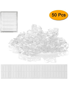 Clips Organizadores de Cables SOULWIT 50 Pcs Transparente 2