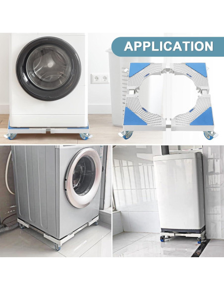 Base Rodante MAOPINER Ajustable para Lavadora y Refrigerador Base Rodante MAOPINER Ajustable para Lavadora y Refrigerador