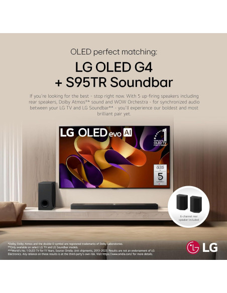 Barra de Sonido LG S95TR 9.1.5 Canales Dolby Atmos Inalámbrica Barra de Sonido LG S95TR 9.1.5 Canales Dolby Atmos Inalámbrica