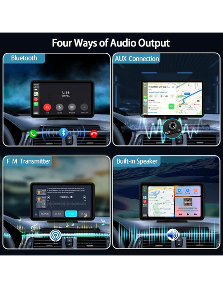 Pantalla Carplay Inalámbrica BuonaIdea 7" HD con GPS y Bluetooth Pantalla Carplay Inalámbrica BuonaIdea 7" HD con GPS y Bluetooth