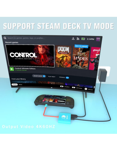 Dock de Switch YUNDA PDOBQ HDMI 1080p para Nintendo Switch