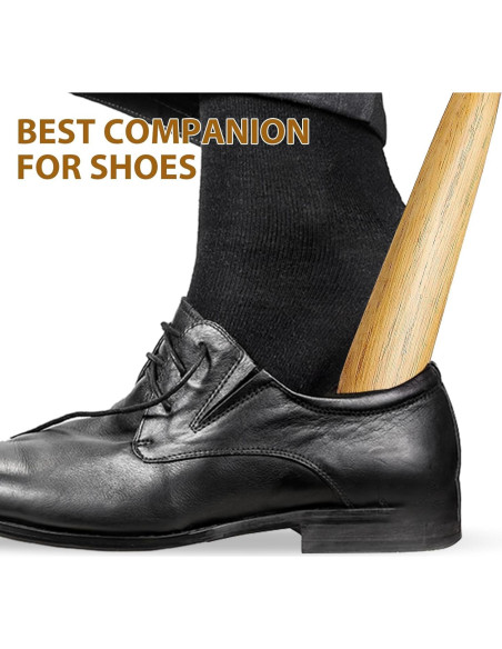 Cuerno de Zapato de Madera Healifty - 40cm y 15cm para Adultos Cuerno de Zapato de Madera Healifty - 40cm y 15cm para Adultos