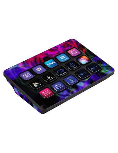 Piel Vinilo MightySkins para Elgato Stream Deck MK.2 - Salpicadura Neón