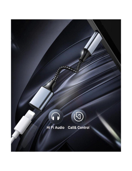 Adaptador de Audio USB C a Lightning UWOXX para iPhone 16/15 Adaptador de Audio USB C a Lightning UWOXX para iPhone 16/15