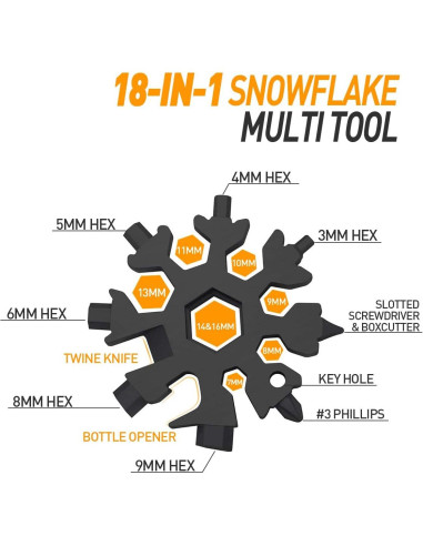 Herramienta Multifuncional 18-en-1 Hinshark Copo de Nieve