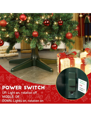 Soporte para Árbol de Navidad Blissun 360 Ajustable Verde