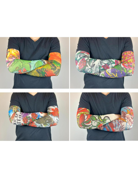 Manguitos de Tatuaje Falsos iToolai 46 cm UV 8 Pcs Unisex Manguitos de Tatuaje Falsos iToolai 46 cm UV 8 Pcs Unisex
