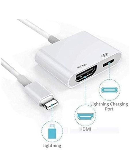 Adaptador Digital AV HDMI Kinhaly 1080P para iPhone y iPad Adaptador Digital AV HDMI Kinhaly 1080P para iPhone y iPad