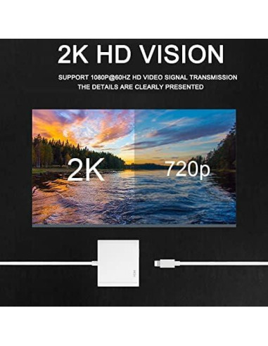 Adaptador Digital AV HDMI Kinhaly 1080P para iPhone y iPad