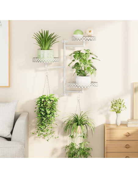 Estante de Plantas Rotativo OVICAR 3 Niveles Blanco Estante de Plantas Rotativo OVICAR 3 Niveles Blanco