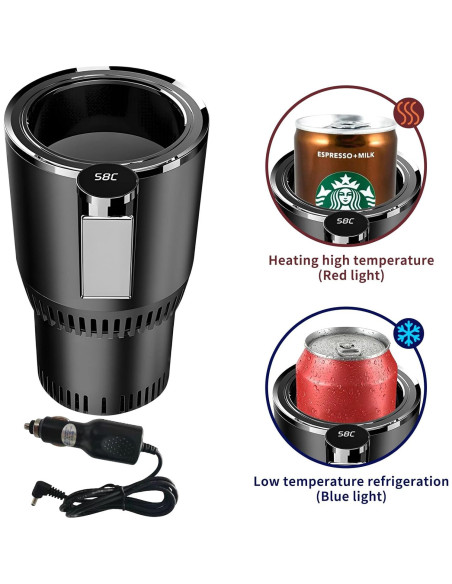 Enfriador y calentador de tazas Yesinaly 2 en 1 para auto Enfriador y calentador de tazas Yesinaly 2 en 1 para auto
