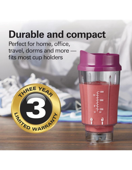 Mezclador Portátil Hamilton Beach 14 Oz para Smoothies Mezclador Portátil Hamilton Beach 14 Oz para Smoothies