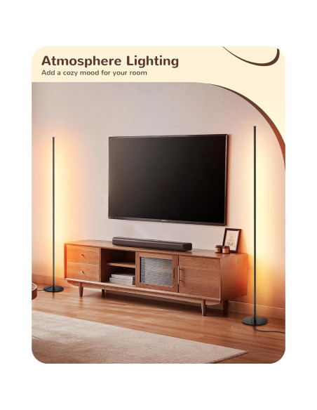 Lámpara de Pie LED EDISHINE 145.75 cm Regulable con Control Remoto Lámpara de Pie LED EDISHINE 145.75 cm Regulable con Control Remoto