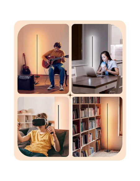 Lámpara de Pie LED EDISHINE 145.75 cm Regulable con Control Remoto Lámpara de Pie LED EDISHINE 145.75 cm Regulable con Control Remoto