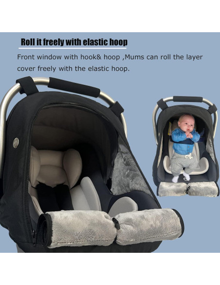 Funda para Asiento de Auto ZERTAO Invierno Bebés Negra Funda para Asiento de Auto ZERTAO Invierno Bebés Negra