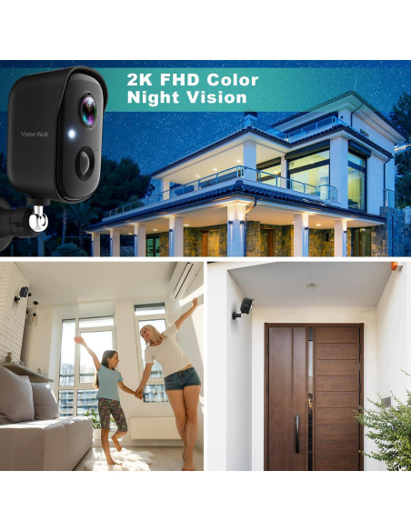 Cámara de Seguridad Inalámbrica VISION WELL CG6S 2K IP65 Cámara de Seguridad Inalámbrica VISION WELL CG6S 2K IP65