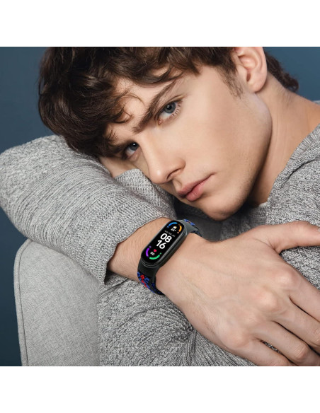 Paquete de 5 bandas de nylon TumpCez para Mi Band 7/6/5/4/3 Paquete de 5 bandas de nylon TumpCez para Mi Band 7/6/5/4/3