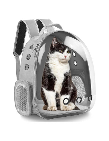 Mochila Transportadora para Gatos XZKING Gris Espacial 1,21 kg